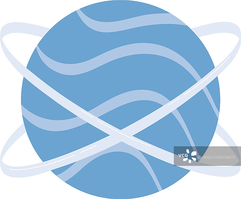 环绕太空的环状星球图片素材