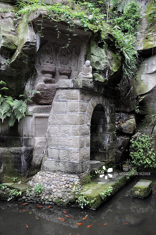 四川内江圣水寺石刻图片素材