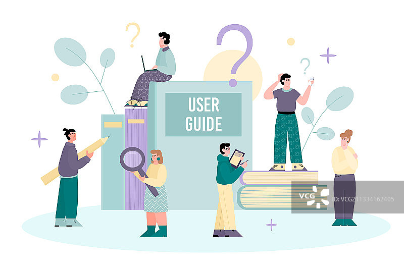 卡通用户指南和使用说明图片素材