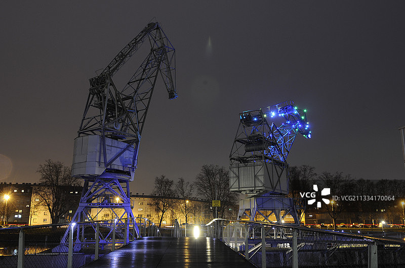 斯特拉斯堡Rivetoile的起重机图片素材