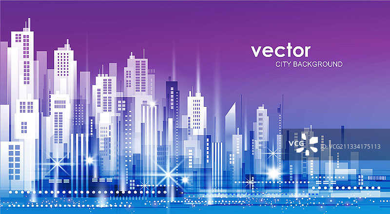 具有摩天大楼建筑的城市背景图片素材