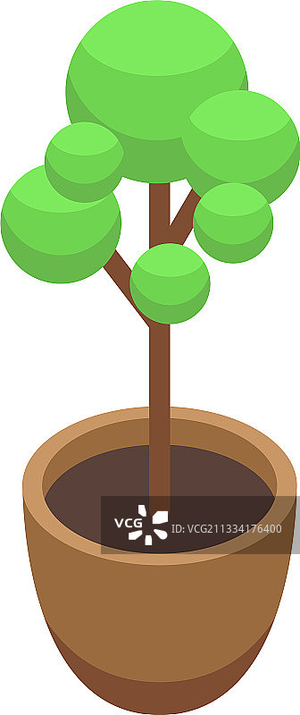 机场树图标2.5D风格图片素材