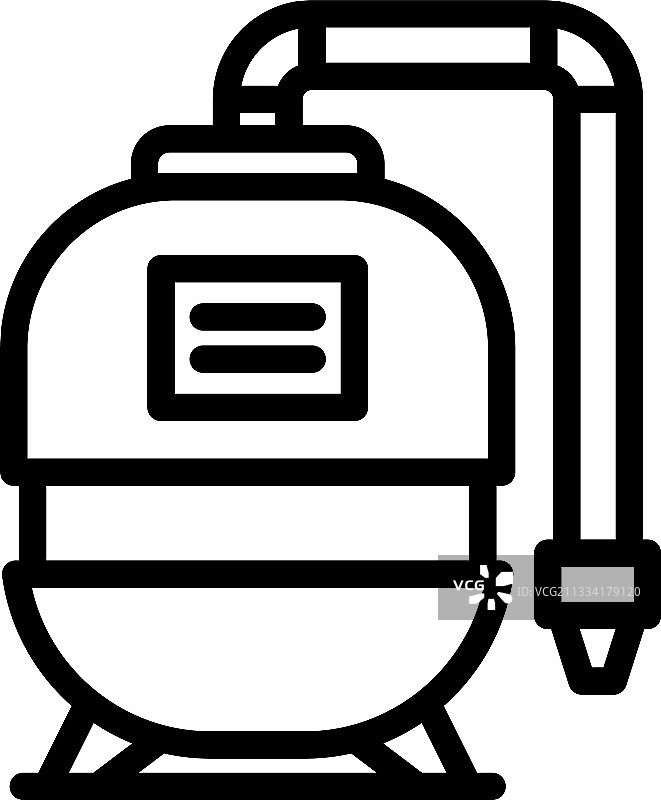 滤水泵图标轮廓样式图片素材
