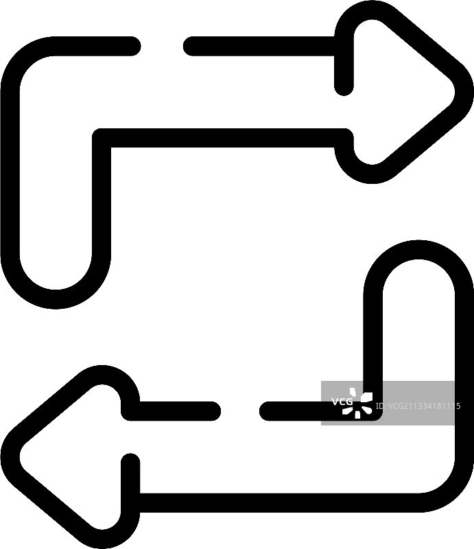 转发图标轮廓风格图片素材