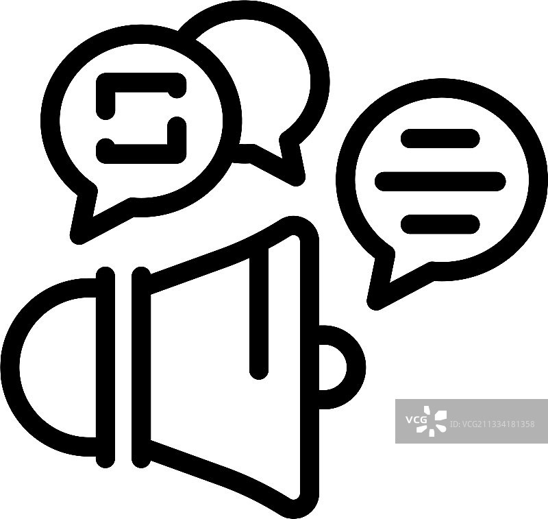 社交网络转发图标轮廓样式图片素材