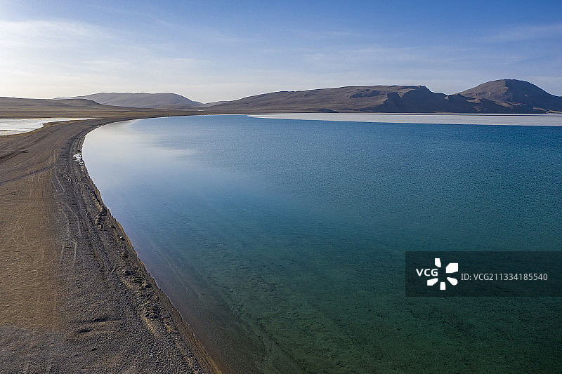 西藏那曲色林湖及通往申扎的风光图片素材