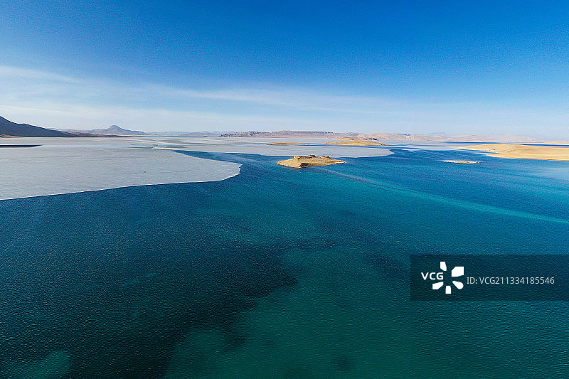 西藏那曲色林湖及通往申扎的风光图片素材