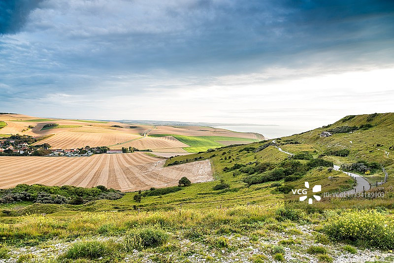 法国奥帕尔海岸夏季两帽遗址图片素材