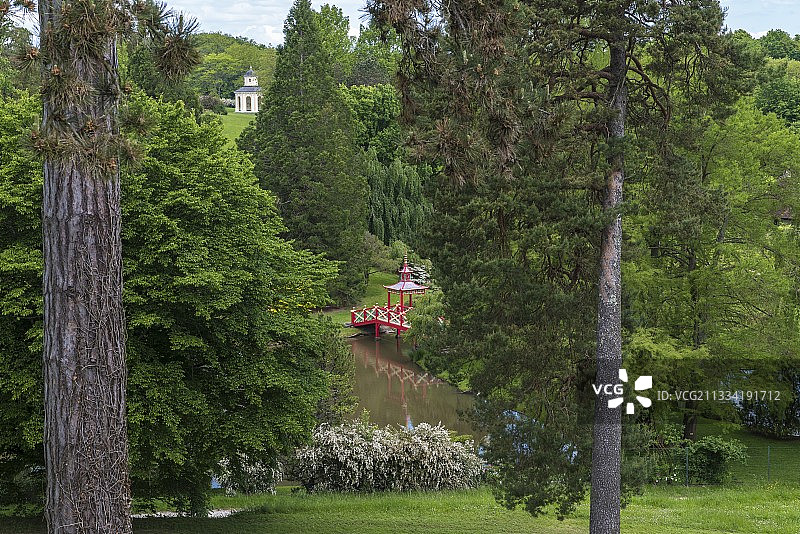 法国卢瓦尔河谷阿普雷蒙鲜花公园图片素材