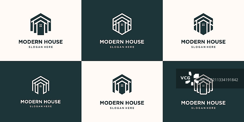 极简主义房地产图标合集图片素材