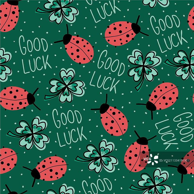 好运护身符无缝背景图片素材