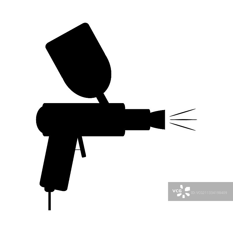 白色背景上的喷枪图标图片素材