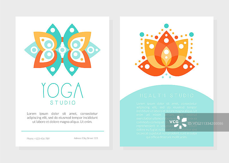 瑜伽馆名片模板（含正面）图片素材