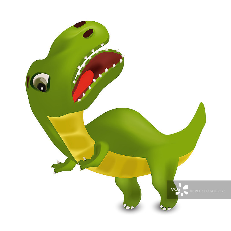 邪恶的卡通形象霸王龙图片素材