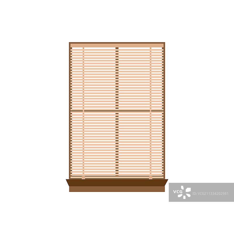 带水平百叶窗的窗户图片素材