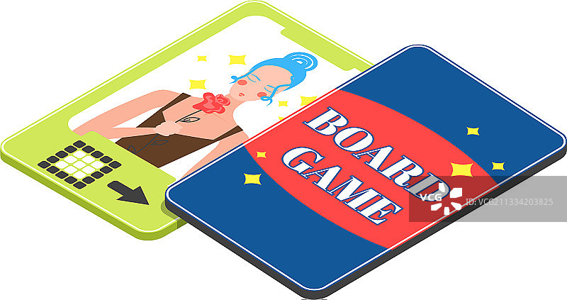 卡牌棋盘游戏构图图片素材