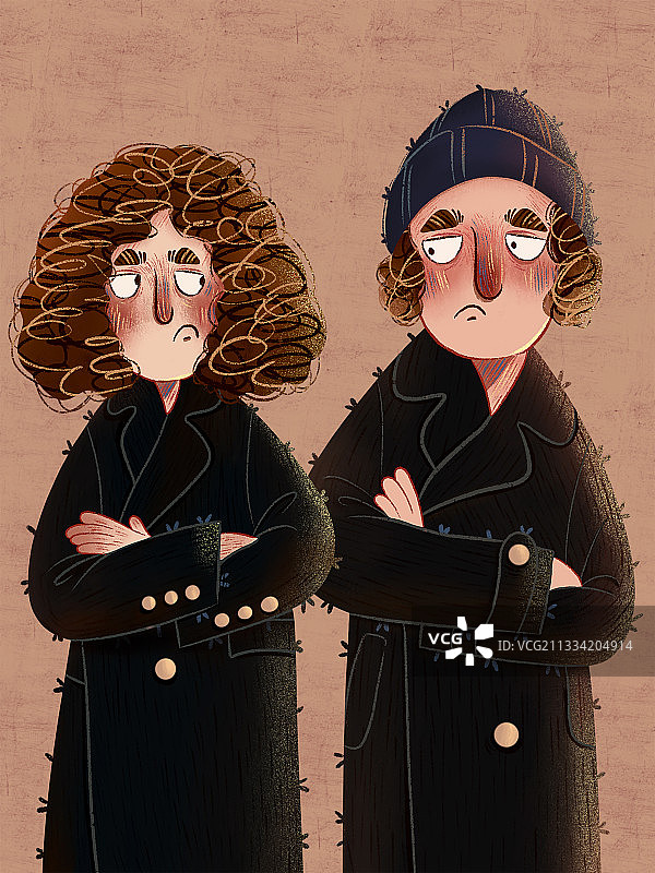 复古绘本人物合集图片素材