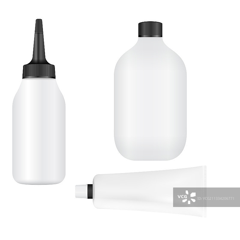 染发剂瓶套装染发包装管图片素材