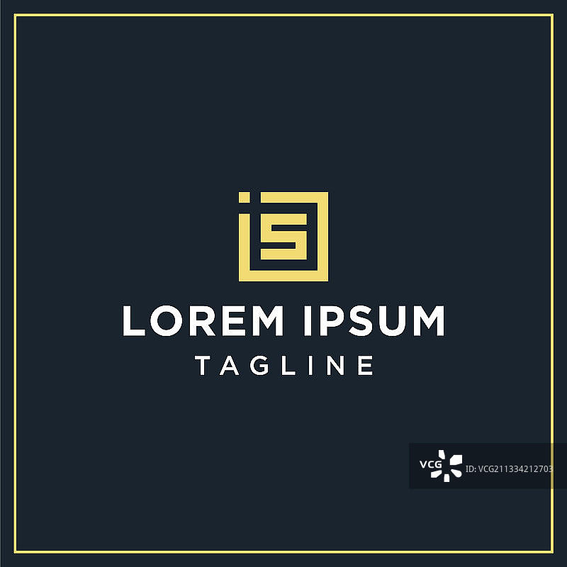 JS或IS方形标志图片素材