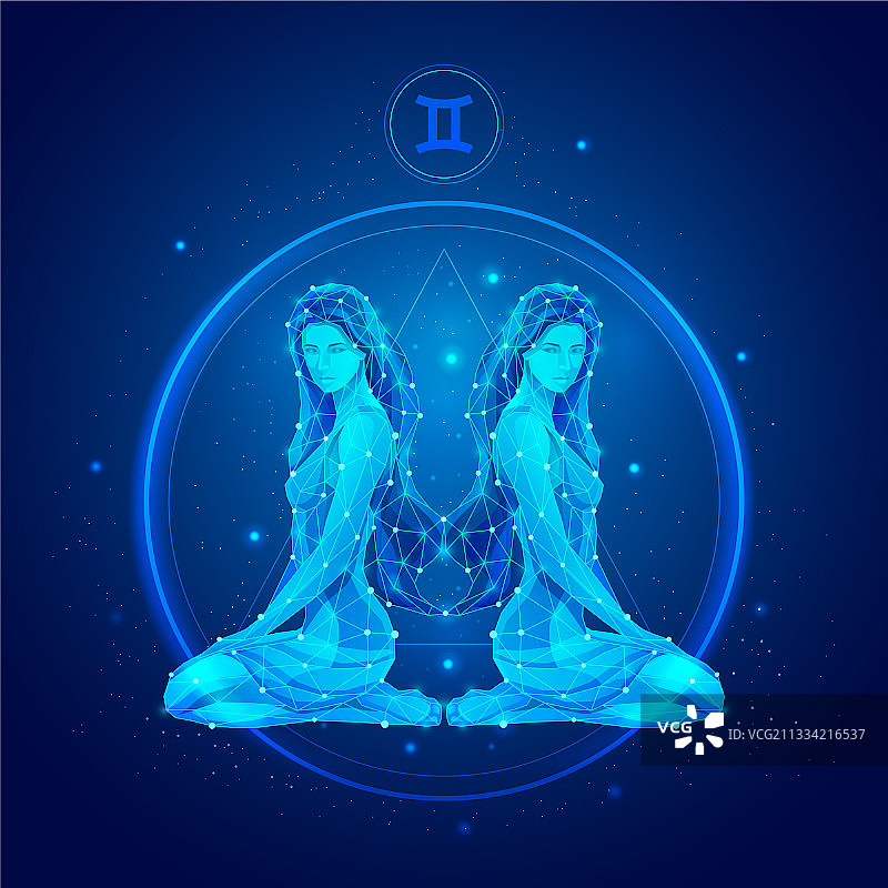 双子座星座标志图标图片素材