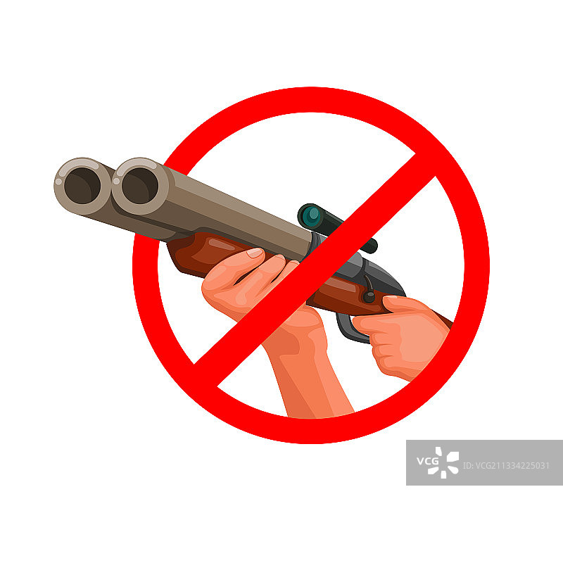 禁止手持带瞄准镜的步枪狩猎图片素材