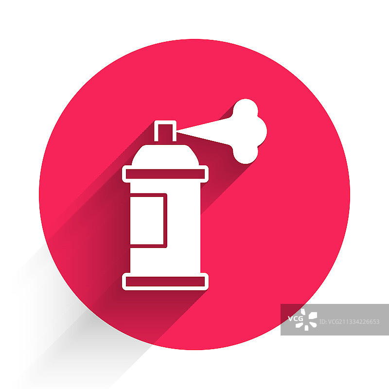 带有长阴影的白色喷漆罐图标图片素材