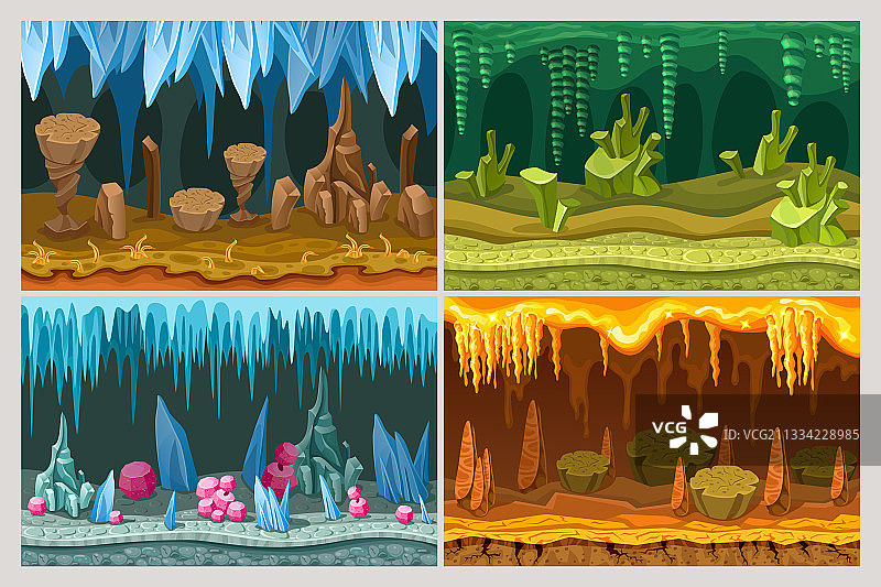 卡通游戏洞穴景观合集图片素材