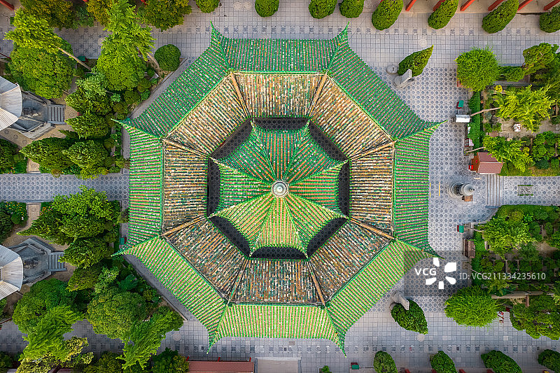 航拍河南开封大相国寺建筑图片素材
