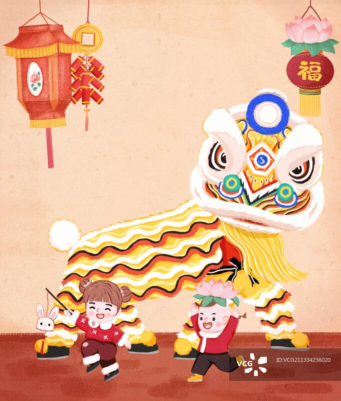 舞狮GIF动图图片素材