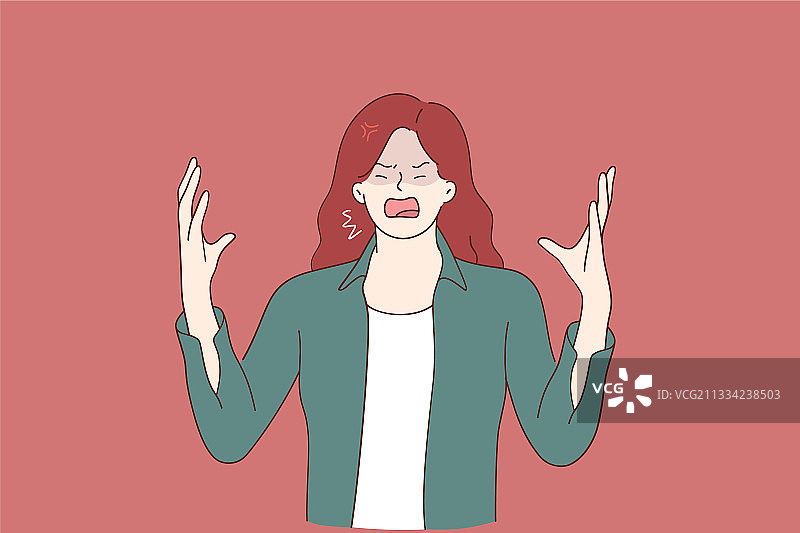 愤怒情绪尖叫概念图片素材