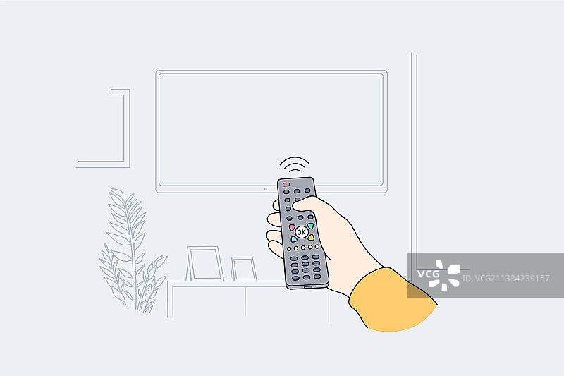 家庭电视娱乐概念图片素材