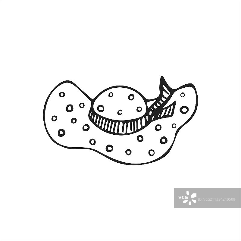 手绘波点夏季女士帽子图片素材