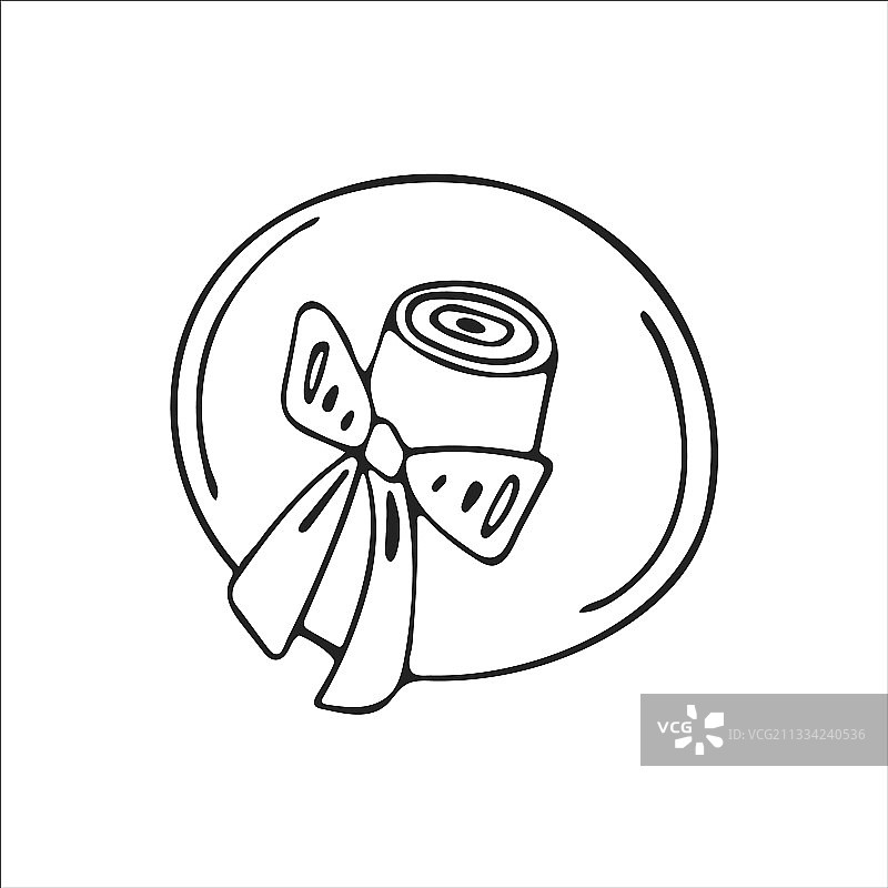 手绘夏季女士蝴蝶结圆帽图片素材