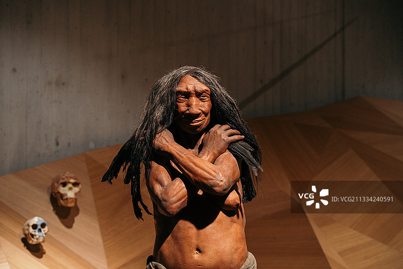 德国尼尔德特人博物馆尼安德特人复原图片素材