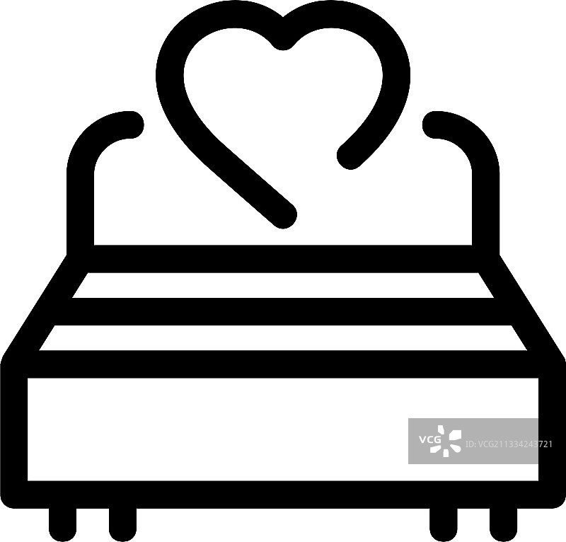 床铺图标或标志孤立符号图片素材