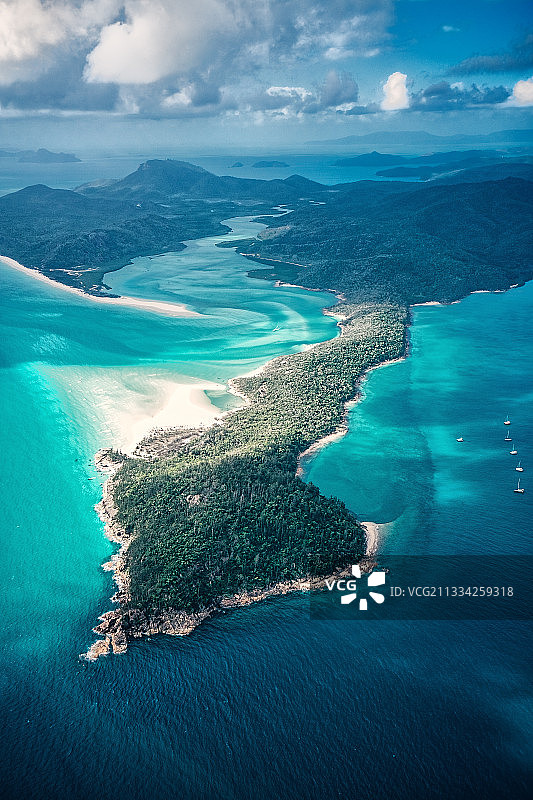 航拍澳大利亚昆士兰圣灵群岛图片素材
