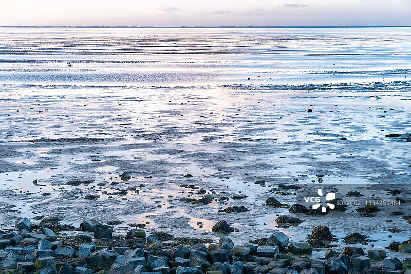 荷兰泰尔斯海灵岛奥斯特伦德冬季海景图片素材