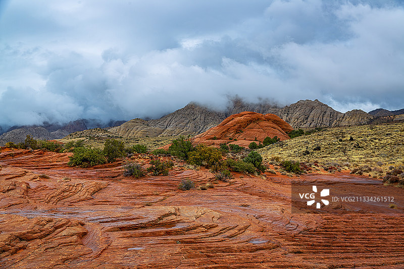 美国雪峡谷州立公园沙漠风光图片素材