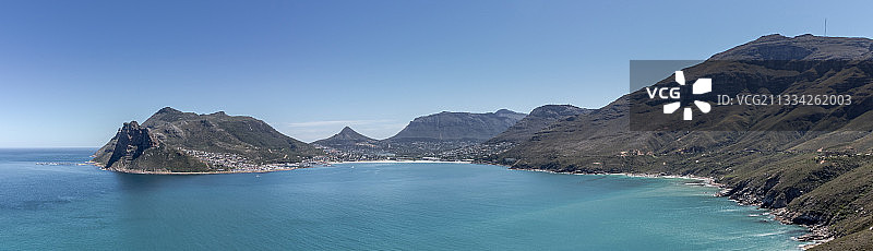 南非开普敦豪特湾海滨山景全景图片素材
