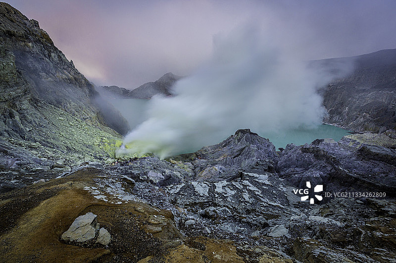 火山景观对天空的风景图片素材