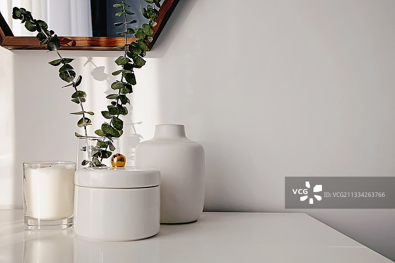 白色调简约内饰特写图片素材