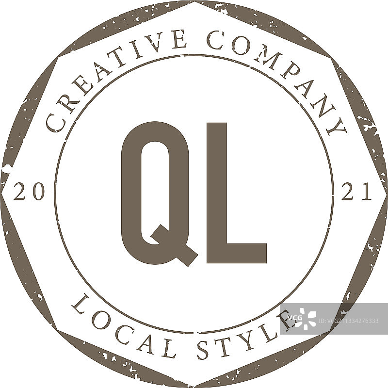 QL字母奢华精品店复古logo图片素材