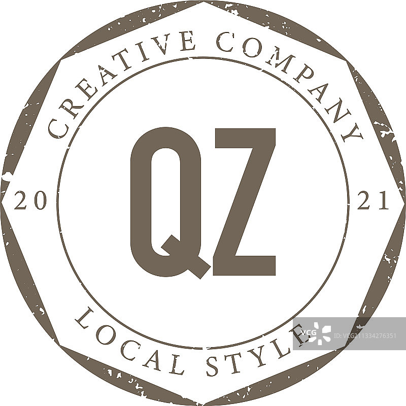 qz字母奢华精品店logo图片素材