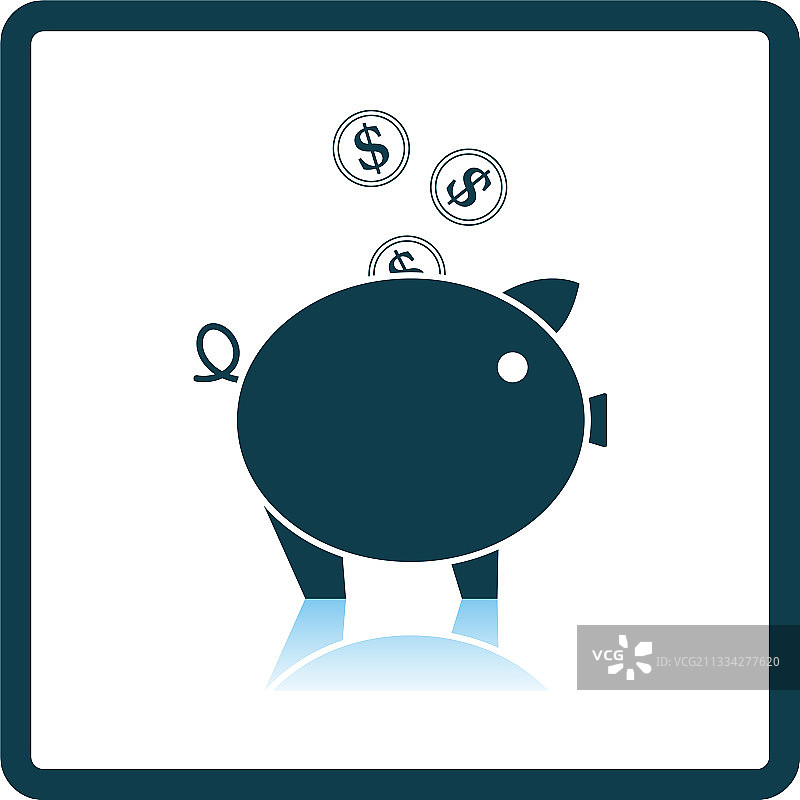 金色硬币落入存钱罐图标图片素材