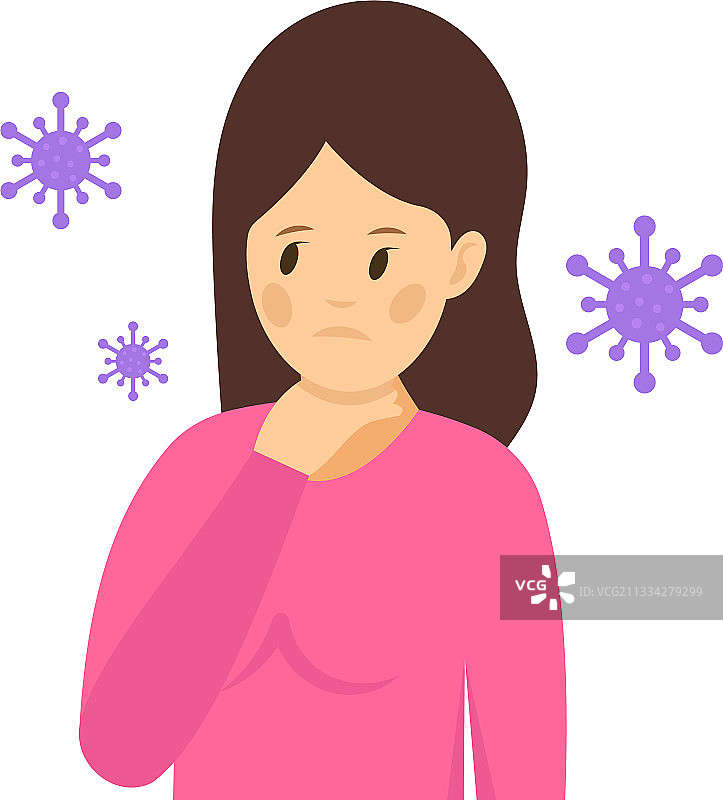 嗓子疼图片素材