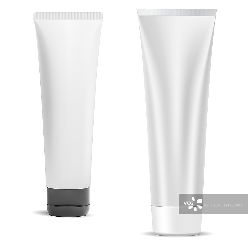 化妆品乳霜管空白塑料包装图片素材