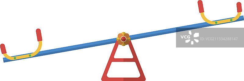 白色背景上的游乐场跷跷板图片素材