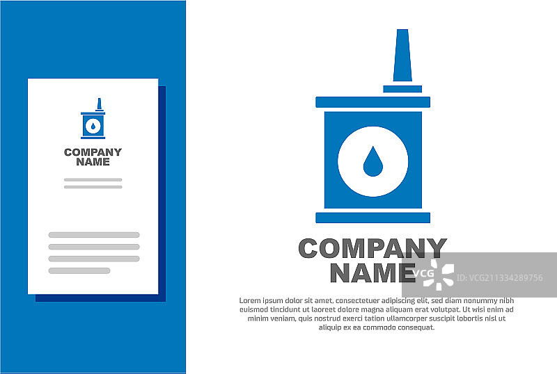 隔离的机器机油蓝色罐图标图片素材