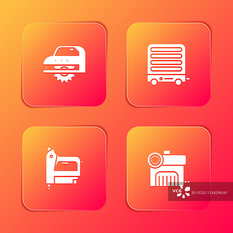 电圆锯、加热器等建筑设备组合素材图片素材