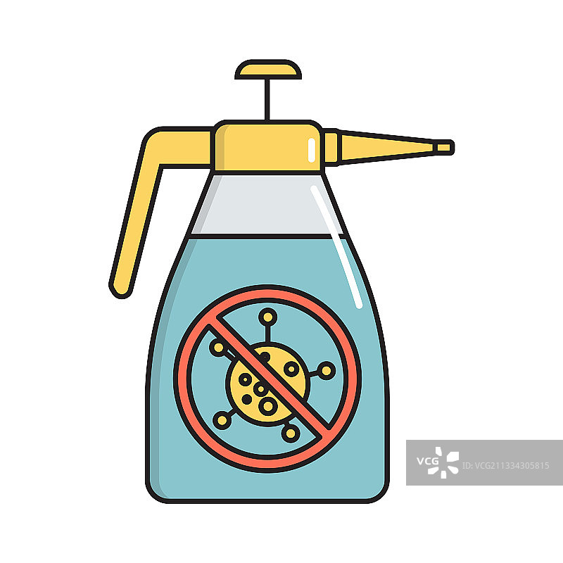 抗菌喷雾瓶简易医药图标图片素材